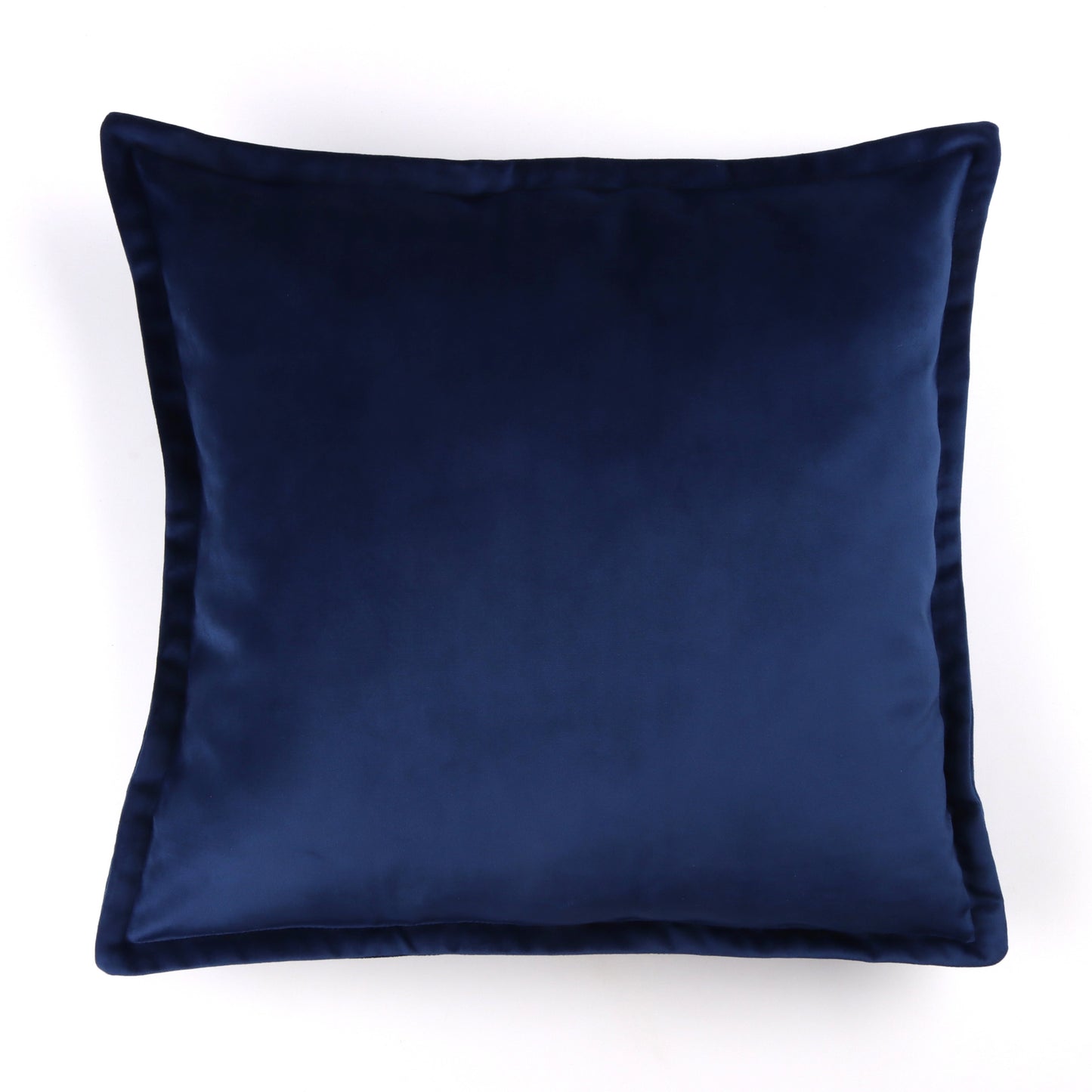 Azul - Velvet Cushion Cover with Flange Edging