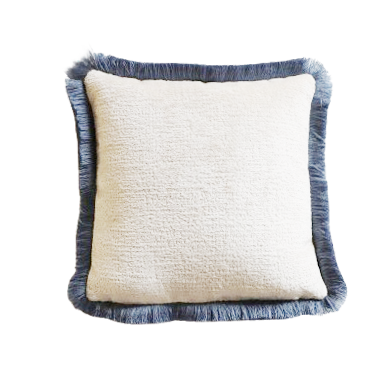 Carolina - Chenille Cushion Cover with Cotton Fringe