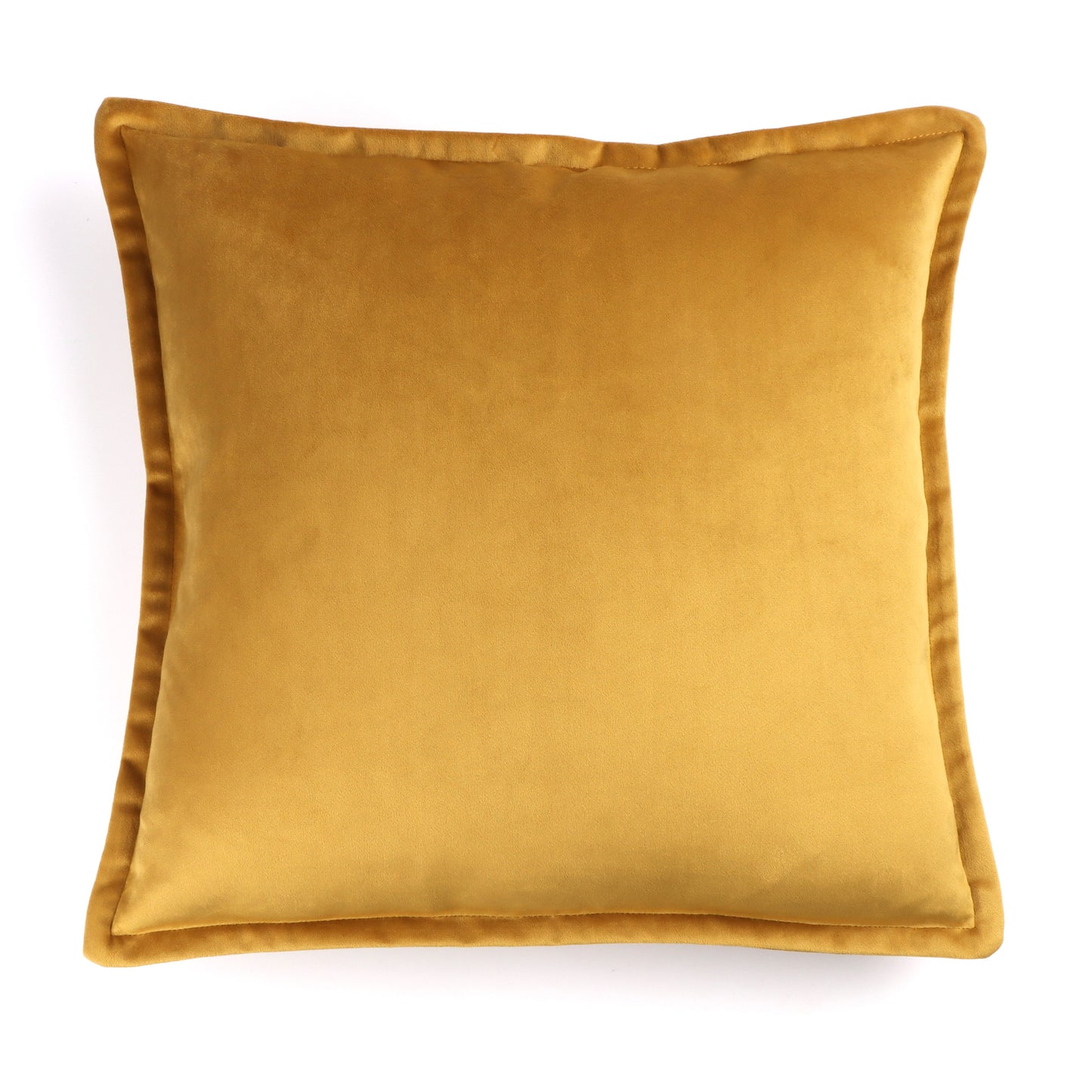 Amber - Velvet Cushion Cover with Flange Edging