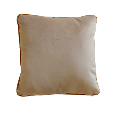 floral cushion cover with piped edge on a white background
