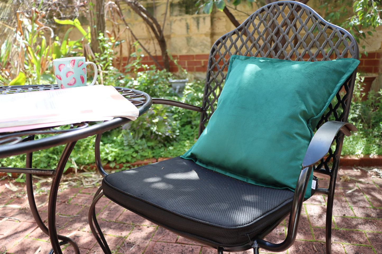 Verte - Velvet Cushion Cover with Flange Edging