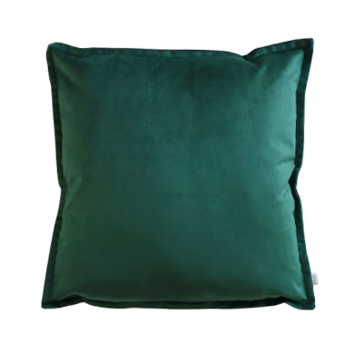 Verte - Velvet Cushion Cover with Flange Edging