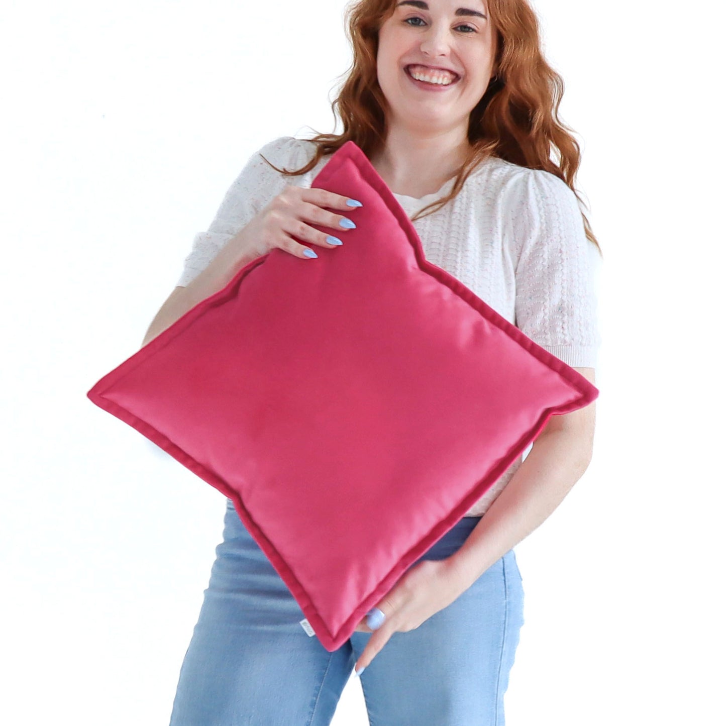 Flirt - Velvet Cushion Cover with Flange Edging