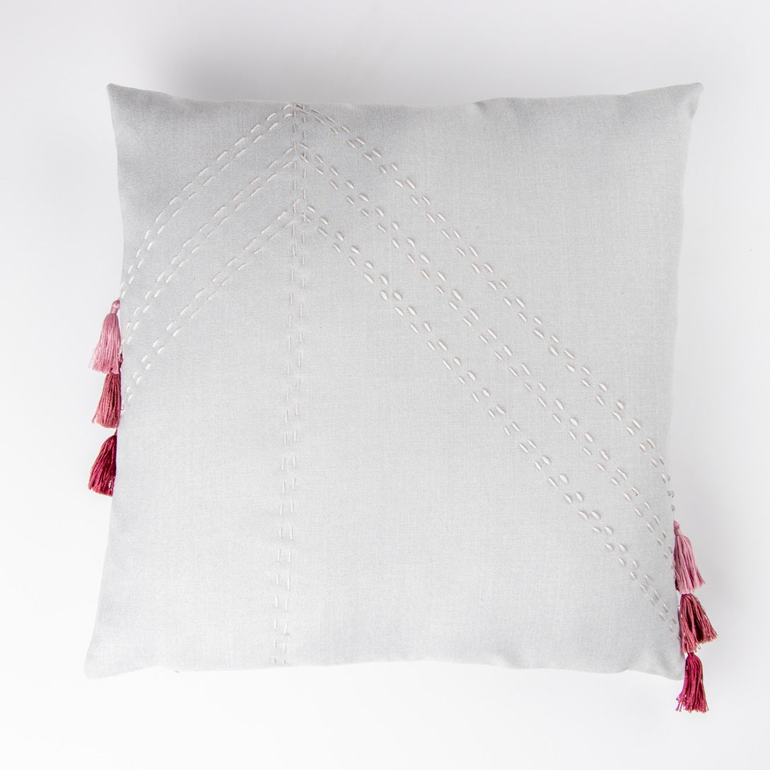 Joy - Cushion Cover with Embroidery and Tassels