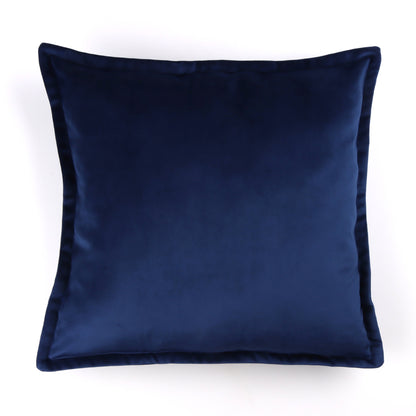 Azul - Velvet Cushion Cover with Flange Edging