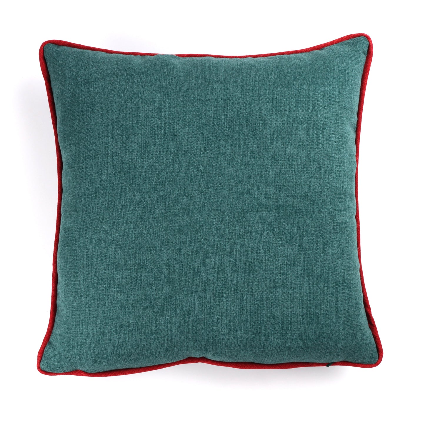 back of green Velvet Cushion Cover with Contrasting Piping