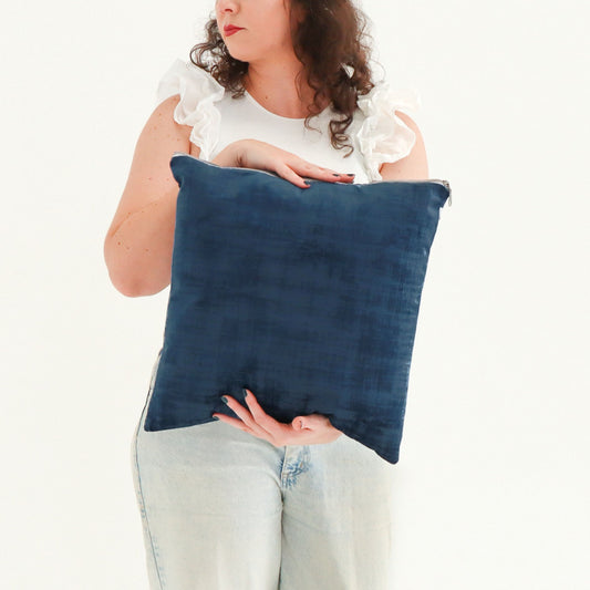 Lapus - Textured Velvet Cushion Cover with Exposed Zipper