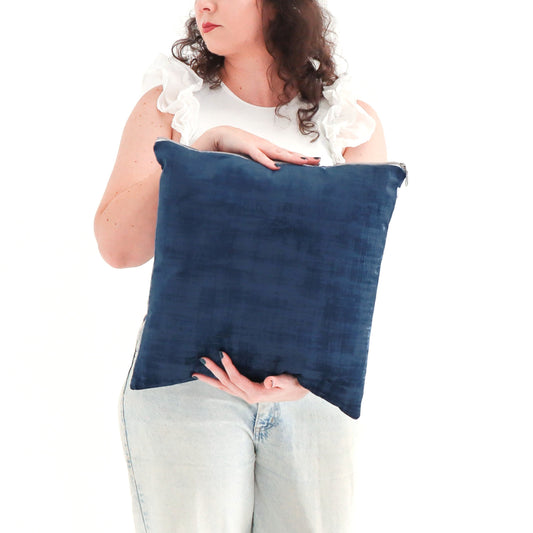 Lapus - Textured Velvet Cushion Cover with Exposed Zipper