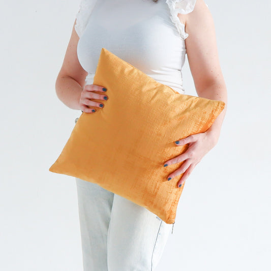 Sunflower - Textured Velvet Cushion Cover with Exposed Zipper