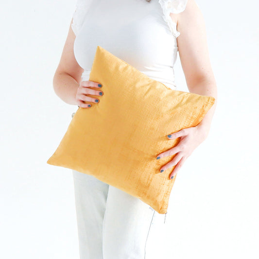 Sunflower - Textured Velvet Cushion Cover with Exposed Zipper