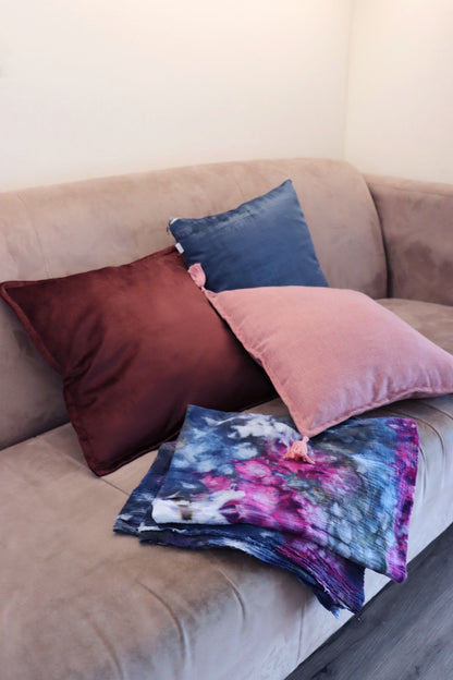 Crepe - Handmade Cushion Cover with Tassels