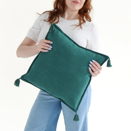 Amazon - Handmade Cushion Cover with Tassels