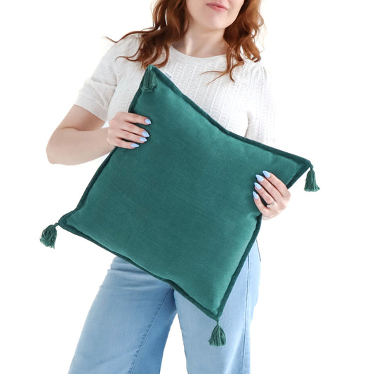 Amazon - Handmade Cushion Cover with Tassels
