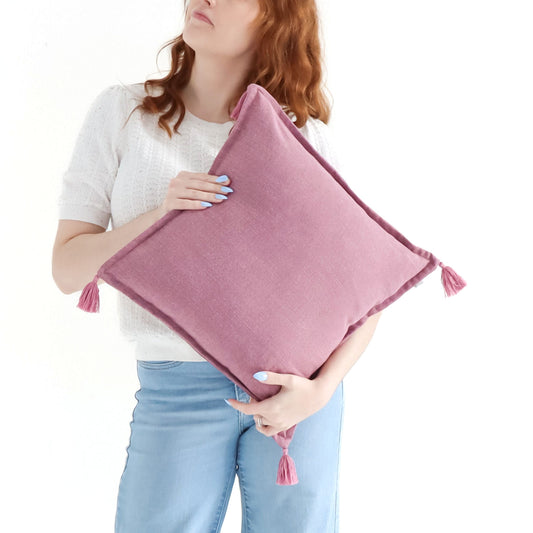 Crepe - Handmade Cushion Cover with Tassels