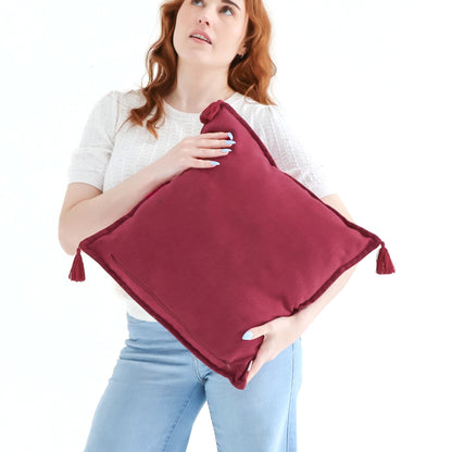 Magenta - Handmade Cushion Cover with Tassels