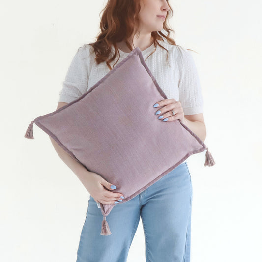 Thistle - Handmade Cushion Cover with Tassels