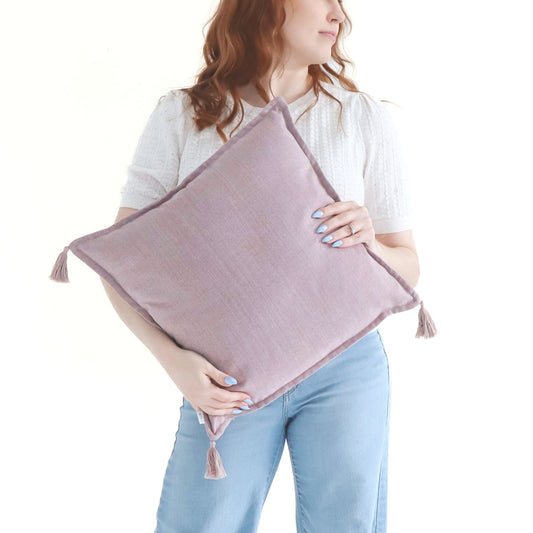 Thistle - Handmade Cushion Cover with Tassels