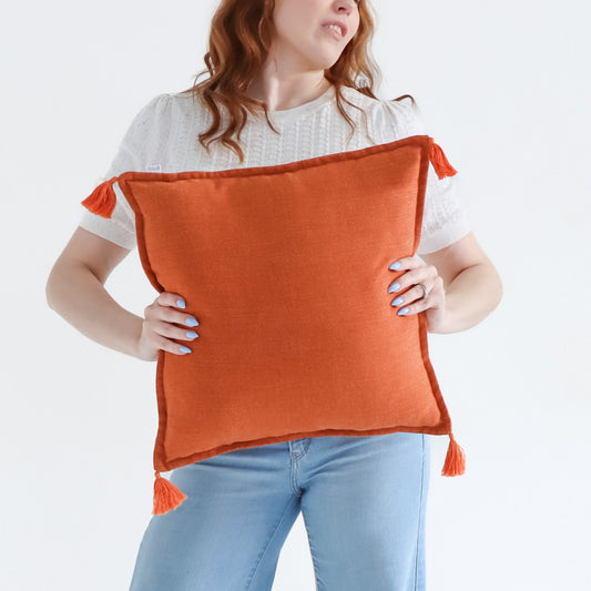 Yam - Handmade Cushion Cover with Tassels