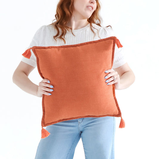 Yam - Handmade Cushion Cover with Tassels