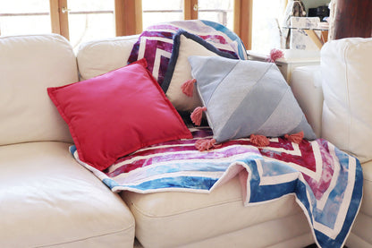 Fall Into Me - Hand-dyed Quilt with Mink Backing