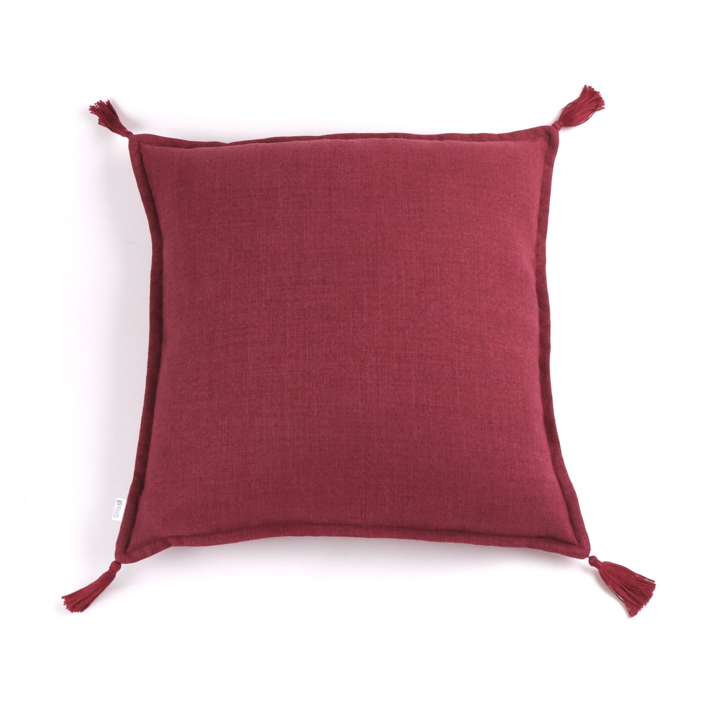 Magenta - Handmade Cushion Cover with Tassels