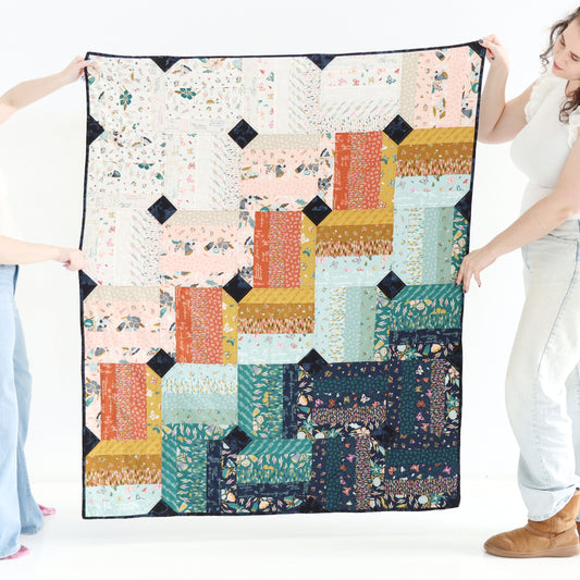 Down the Garden Path - Handmade Quilt with Mink Backing