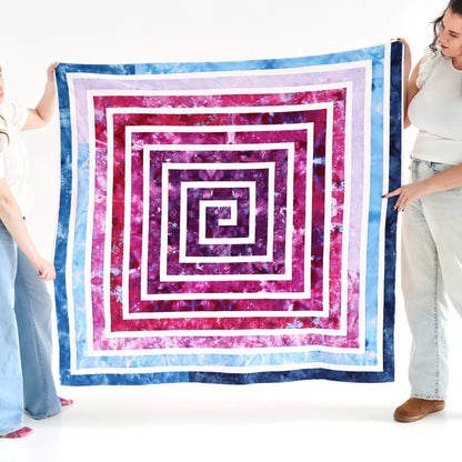 Fall Into Me - Hand-dyed Quilt with Mink Backing