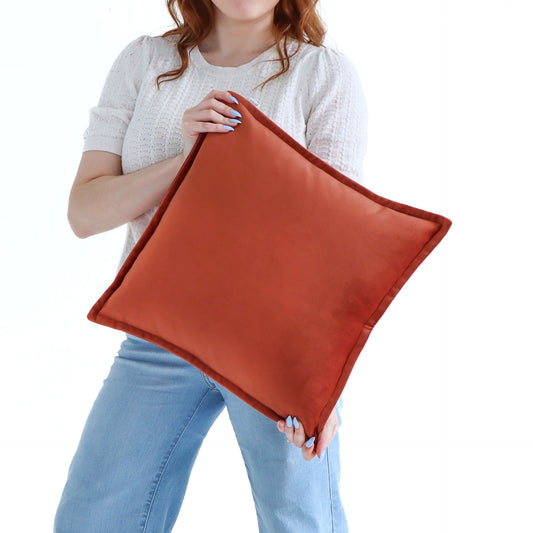 Marmalade - Velvet Cushion Cover with Flange Edging