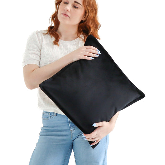 Ink - Velvet Cushion Cover with Flange Edging
