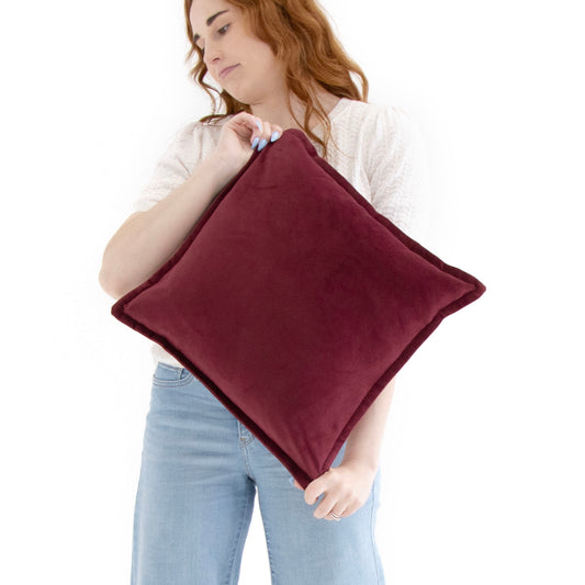 Boysenberry - Velvet Cushion Cover with Flange Edging